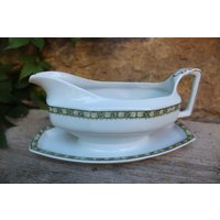 Antike Sauciere Gräf & Krippner Porzellan Um 1930 Art Deco von VintageKreativecke