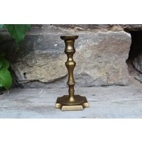 Antiker Messing Kerzenhalter Kerzenständer Art Deco 1930Er 40Er Jahre von VintageKreativecke