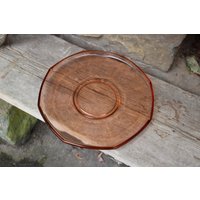 Art Deco Kuchenplatte Ø 31 cm Gebäckteller Rosalinglas Stolz Gebrüder Von Streit 30Er Jahre Schlesien Germany von VintageKreativecke
