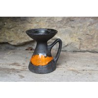 Ceramano Kerzenhalter 411 Hans Welling Kunstkeramik Studiokeramik 60Er 70Er Jahre West Germany von VintageKreativecke