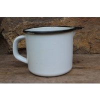 Emailletopf/Pflanztopf Milchtopf Vintage 70Er Jahre von VintageKreativecke