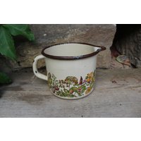 Emailletopf Pflanztopf Milchtopf Blumendekor Vintage 70Er Jahre Emailletopf Pflanztopf Milchtopf Blumendekor Vintage 70Er Jahre von VintageKreativecke