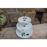 Etagere Rosen Porzellan Obstschale 60Er Jahre West Germany Etagere Rosen Porzellan Obstschale 60Er Jahre West Germany von VintageKreativecke