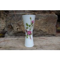 Hutschenreuther Hohenberg Rosen Vase Porzellan West Germany 50Er Jahre von VintageKreativecke