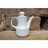 Kaffeekanne Weiß Mitterteich Bavaria Porzellan 60Er 70Er Jahre Germany von VintageKreativecke