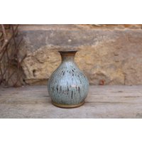 Kleine Gesprenkelte Vase/Kugelvase Studiokeramik Midcentury 60Er Jahre von VintageKreativecke