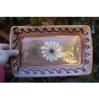 Kleine Servierplatte Gebäckteller Wurstplatte Farmhouse Pottery 60Er 70Er Jahre von VintageKreativecke