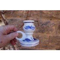 Kleiner Kerzenständer Kammerleuchter Keramik Vintage von VintageKreativecke