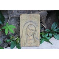 Madonna Marienbild Holz Relief Holzrelief Geschnitzt Handarbeit Bavaria West Germany Madonna Marienbild Holz Relief Holzrelief Geschnitzt Handarbeit Bavaria West Germany von VintageKreativecke