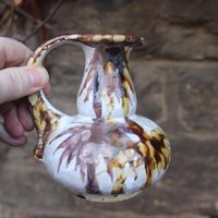 Marei Vase Henkelvase Krug 3072 Florales Dekor Midcentury Wgp 60Er 70Er Jahre von VintageKreativecke