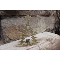 Messing Kerzenleuchter Weihnachtsbaum Kerzenhalter Kerzenständer Vintage Germany von VintageKreativecke