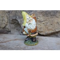 Mini Gartenzwerg Zwerg Keramik Gartendekoration 90Er Jahre von VintageKreativecke