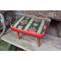 Plüschhocker Polsterhocker Hocker 60Er 70Er Jahre Ddr von VintageKreativecke