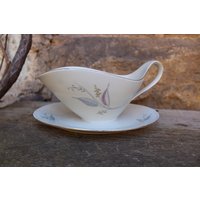 Sauciere Florales Dekor Mitterteich Bavaria Porzellan 50Er Jahre West Germany von VintageKreativecke