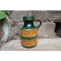 Scheurich Henkelvase Vase Krug Wgp Relief Dekor 489 - 23 West Germany 60Er 70Er Jahre Scheurich Henkelvase Vase Krug Wgp Relief Dekor 489 - 23 West Germany 60Er 70Er Jahre von VintageKreativecke