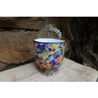 Uralter Wand Blumentopf Übertopf Art Deco Buntglas Uralter Wand Blumentopf Übertopf Art Deco Buntglas von VintageKreativecke