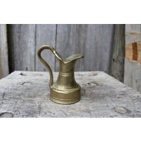 Vase Krug Brutalist Messing Massiv Boho 60Er 70Er Jahre von VintageKreativecke