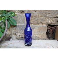 Vase Lucka Glas Kobaltblau Goldauflage Vintage 80Er 90Er Jahre Vase Lucka Glas Kobaltblau Goldauflage Vintage 80Er 90Er Jahre von VintageKreativecke