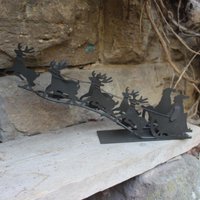 Vintage Rentierschlitten Mit Kerzenhaltern Für 4 Kerzen Metall Vintage Rentierschlitten Mit Kerzenhaltern Für 4 Kerzen Metall von VintageKreativecke