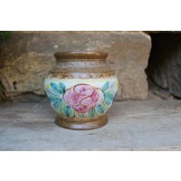 strehla Kugelvase Blumentopf 1431 Blumendekor Keramik Ddr 60Er 70Er Jahre von VintageKreativecke