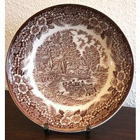 Vintage Broadhurst Staffordshire Schale Braun Weiß Made in England von VintageLifeStyl