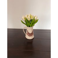 Tulpen Aus Holz, Menge Auswählen Weiße Grüne Tulpen, 20 cm Blumentischdekor, Handgemachtes Holzblumendekor, Geschenk Für Sie von VintageLineStyle