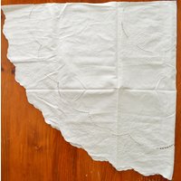 Neue Runde 72" Vintage Leinen Tischdecke Und 8 Passende Servietten, Shabby Chic Decor Cottage Home Weiß Hochzeit Christmasgift Ideen von VintageLinenStore