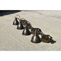 Ke016 Antike Wand Scherenlampe Mit Blech Schirm/Loft von VintageLivingGars