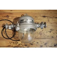 Ke1097 Antike Bunkerlampe Hängelampe Industriestil Lamps von VintageLivingGars