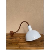 Ke1449 Emaille Wandlampe Hoflampe Stalllampe Aussenbeleuchtung von VintageLivingGars