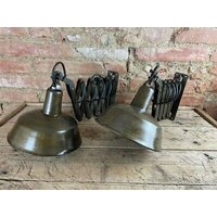 Ke753 Antike Wand Scherenlampe Mit Blech Schirm/Loft von VintageLivingGars