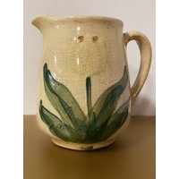 Antiker Keramikkrug/Vase 1800 Tulip Design Handbemalte Kunst von VintageLoveAntiques