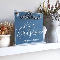 La Cuisine Schild, Küchendekor, Individuelles Kleines Personalisiertes Holzschild von VintageLullabySigns