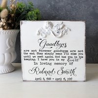 Personalisierte Erinnerung Geschenk Für Ehemann, Trauergedicht Und Name, Trauerndes Andenken Hölzernes Zeichen, Verlust Der Geliebten Person Plakette von VintageLullabySigns