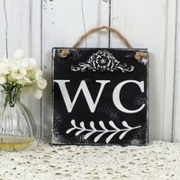 "Vintage Bauernhaus Wc-Schild Toilettentürschild Aus Gealtertem Holz ." von VintageLullabySigns