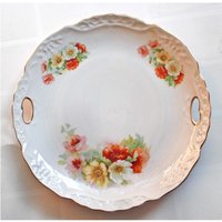 Vintage Porzellan Platte - Tee Gebäck Blumen Transferware Kekse Antike von VintageMemoryChest