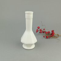 Kleine Weiße Keramik Vase von VintageMuseumShop