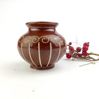 Vintage Braune Keramik Vasen von VintageMuseumShop