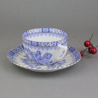 Vintage Tasse Und Tassenteller Mit Blauem Muster Serie China Blau Von Seltmann Weiden von VintageMuseumShop