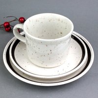 Vintage Tee Set Aus Drei Stück Leichter Keramik Mit Spritzern von VintageMuseumShop