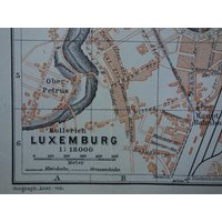 120+ Jahre Alte Karte Von Luxemburg Stadtplan 1904 Original Alter Großherzogtum De Ville Plattegrond Vintage Maps von VintageOldMaps