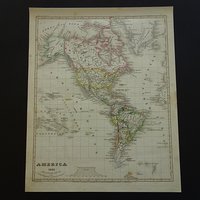 1849 Antike Landkarte Von Nord- Und Südamerika - Handkolorierte Landkarten Usa Kanada Brasilien Alter Vintage Druck Über Welt Kontinent 9x11 1849 Antike Landkarte Von Nord- Und Südamerika - Handkolorierte Landkarten Usa Kanada Brasilien Alter Vintage Druck Über Welt Kontinent 9x11 von VintageOldMaps