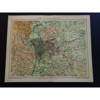 Alte Landkarte Von Rom Und Umgebung 1905 Original Antiker Stadtplan Über Roma Italien Vintage Detaillierte Karten - 24x30C 9x12" Alte Landkarte Von Rom Und Umgebung 1905 Original Antiker Stadtplan Über Roma Italien Vintage Detaillierte Karten - 24x30C 9x12" von VintageOldMaps