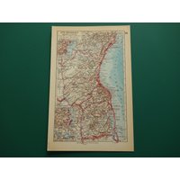 Alte Landkarte Von Südbrasilien 1928 Antique Vintage Druck Porto Alegre Paranagua Rio Grande Do Sul - Detaillierte Kleine Karten 6x9" von VintageOldMaps