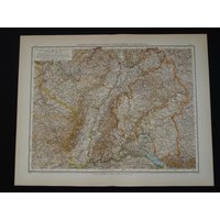 Deutschland Alte Landkarte Von Elsass-Lothringen 1910 Großer Alter Druck Elsasz-Lothringen Detaillierten Original Vintage Karten von VintageOldMaps