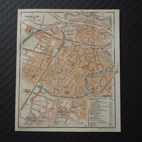 Haarlem Alte Landkarte Von Haarlem 1910 Original Antike Über H. Holland Stadtplan Niederlande von VintageOldMaps