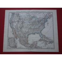 Vintage Landkarte Der Usa Von 1876, Große 1876 Bis 1976 von VintageOldMaps