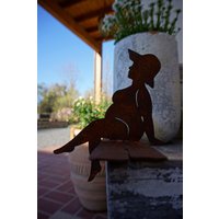 Badenixe "Paula" Auf Steg Sitzend - Edelrost Kantenhocker Gartenstecker Badenixe "Paula" Auf Steg Sitzend - Edelrost Kantenhocker Gartenstecker von VintageOneDeko
