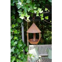 Edelrost Vogelhaus Deluxe Rund von VintageOneDeko