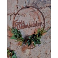 Schild "Frohe Weihnachten" - Edelrost Dekoring Rostdeko Weihnachtsdeko Rostig von VintageOneDeko